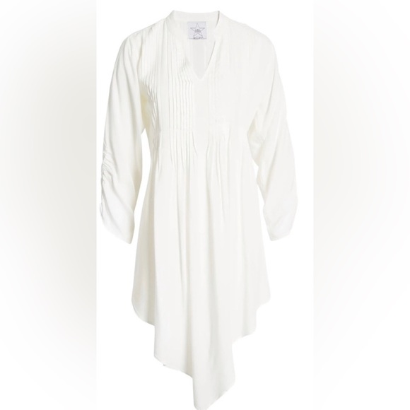 Area Stars Handkerchief Hem White long sleeve Mini Dress Size Medium (8-10) NWT - Picture 5 of 14